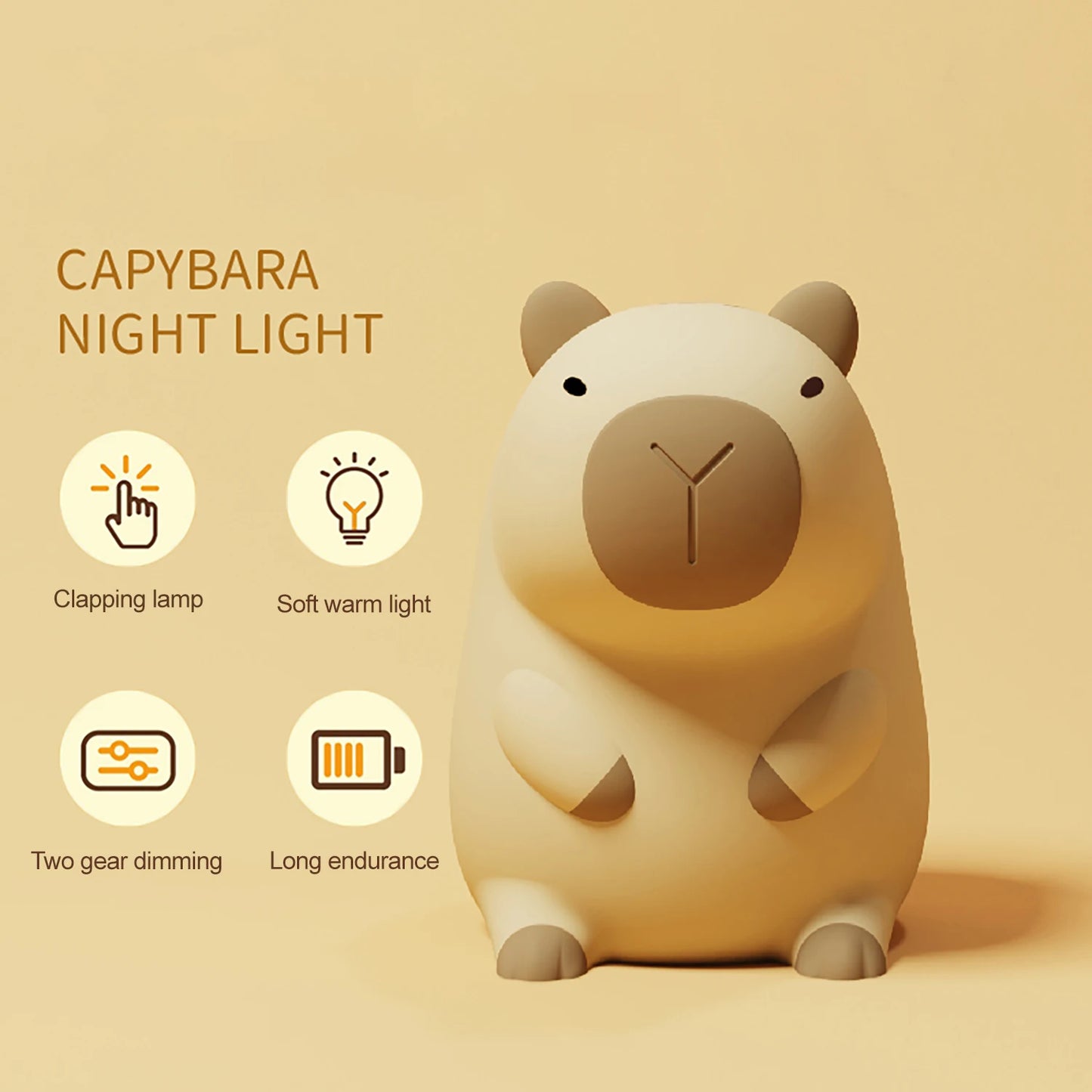 Capybara Companion Night Light